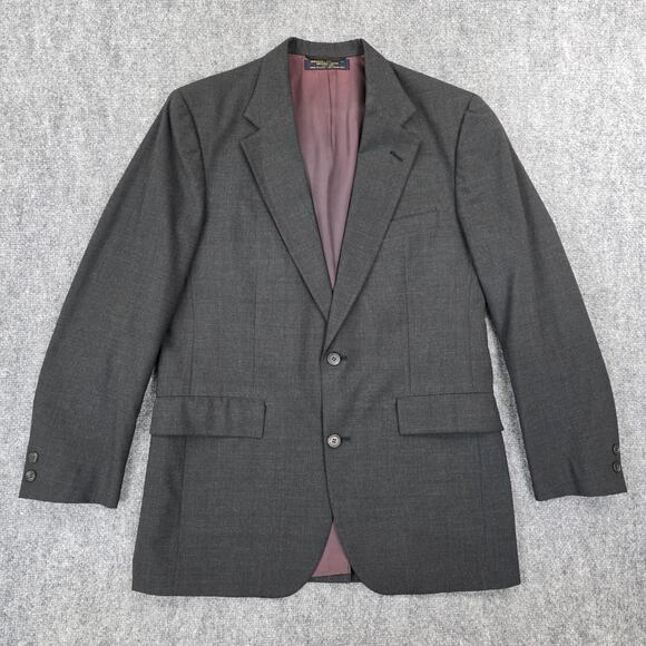 Brooks Brothers Blazer Mens 40 Long Gray Wool Blend 2 Button Jacket Vtg USA Made - Picture 3 of 16